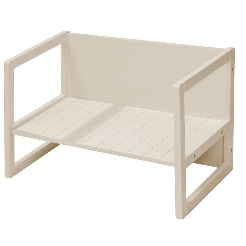 Sitzbank im Landhausstil - 2 Sitzhöhen oder als Kindertisch verwendbar - Cashmere