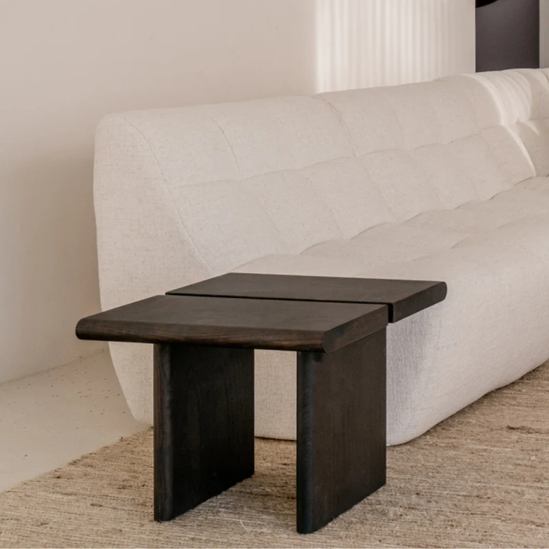 Mesa auxiliar Arlen - Madera de fresno - 50 cm - Color madera ahumada