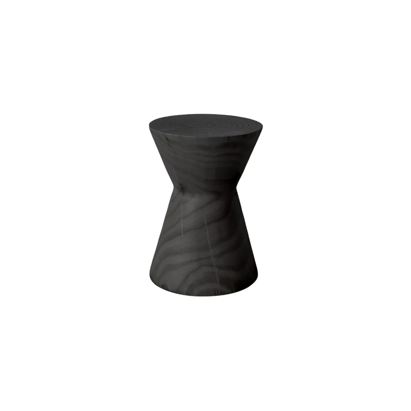 Bijzettafel Eyla - Madera de pino - Negro