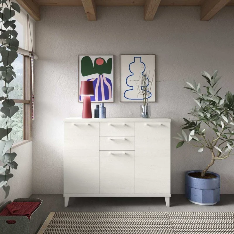 Aparador salón tres puertas y dos cajones BOLONIA 120cm