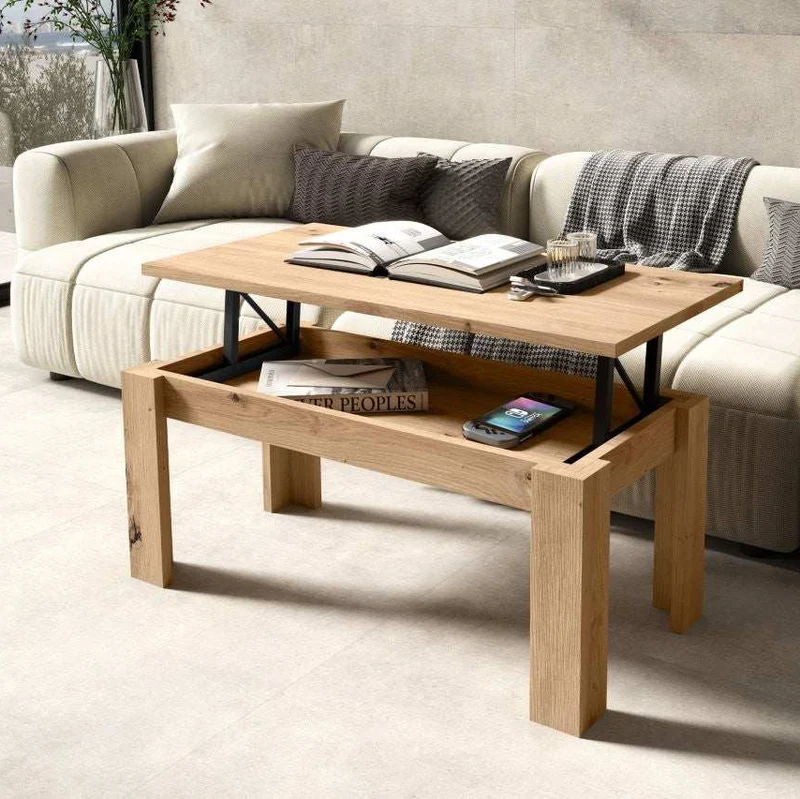 Mesa Centro Elevable pata L mod. ADRIANA