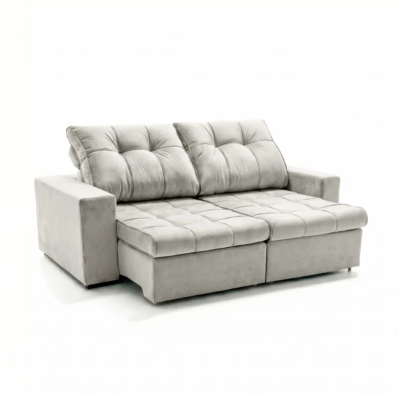 Sofá 2 cuerpos Mónaco Tela Beige - 2.24m