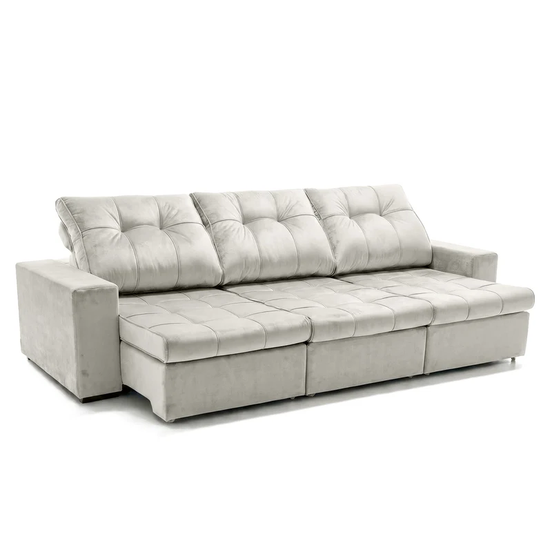 Sofá 3 cuerpos Móaco Tela Beige - 4.00m