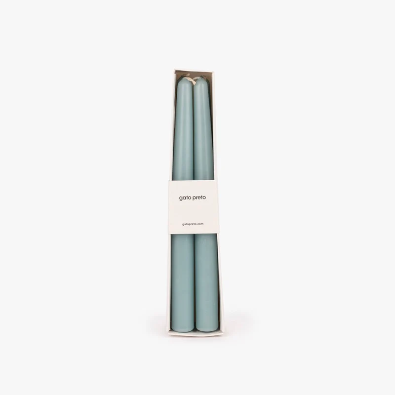 Conjunto de Velas Castiçal Azul Claro NOX