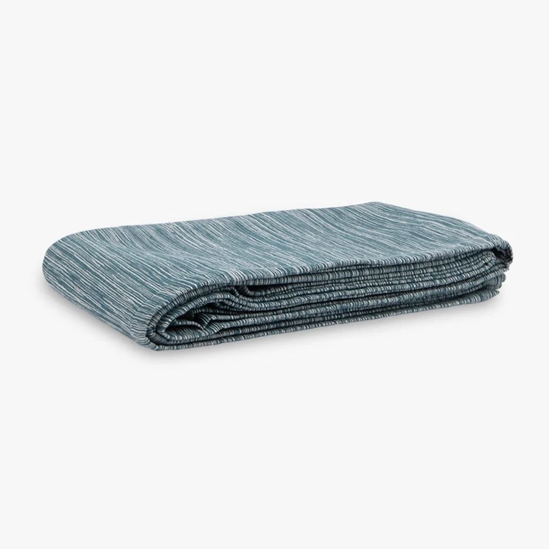 Colcha para Cama Mesclada Turquesa e Natural 250x270 SUKI