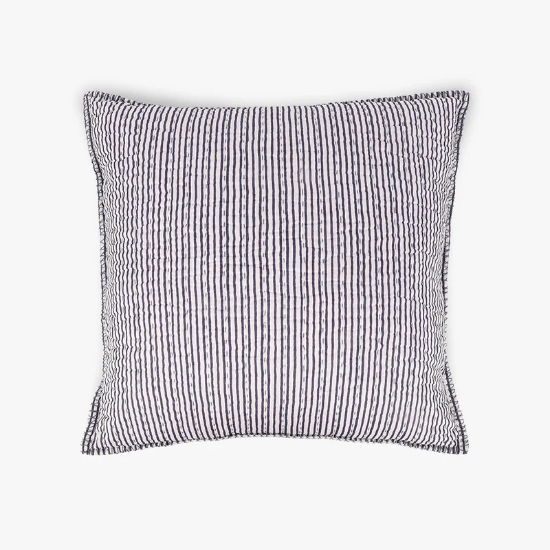 Capa de Almofada com Riscas Azul e Branco RIMINI