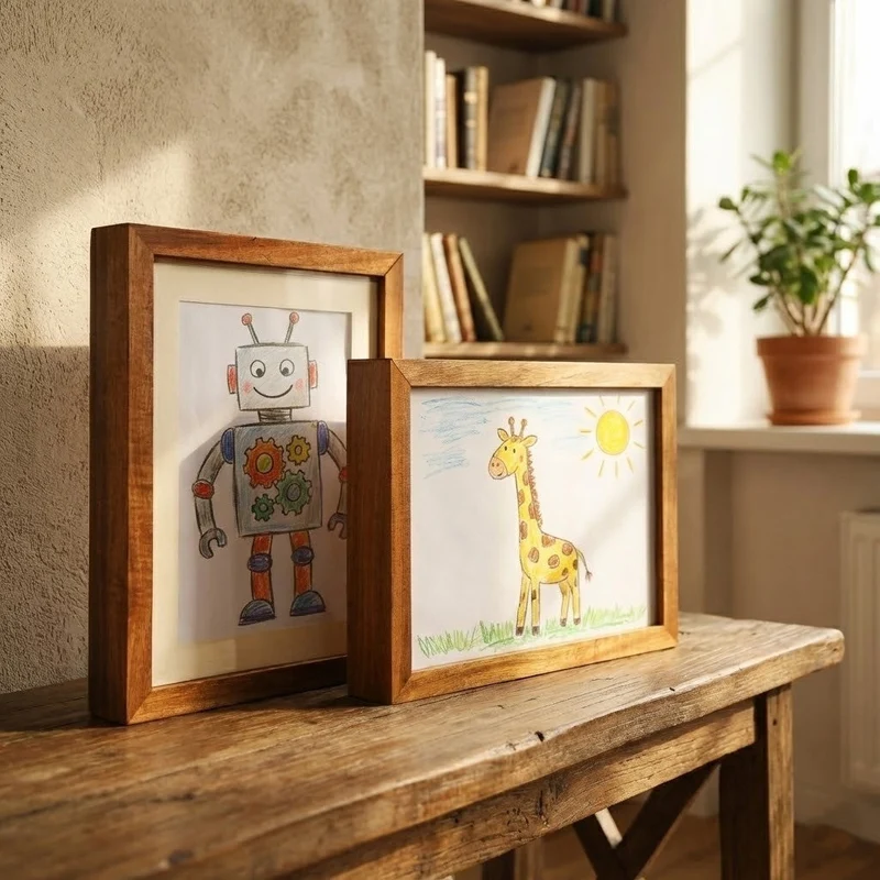 Story Maker Wooden Kids Drawing Display Frame