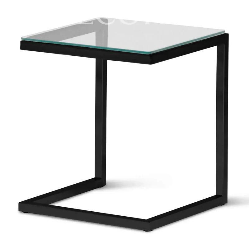 Mesa Lateral Lumi con Vidrio Outlet S/CAMBIO NI DEVOLUCIÓN