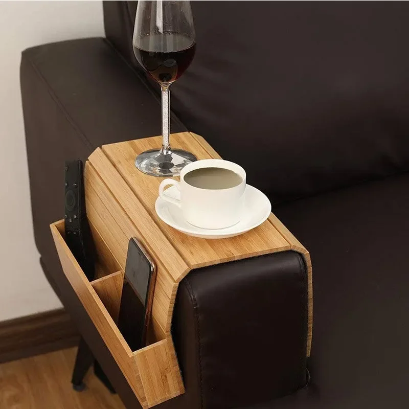 Minimalist Bamboo Sofa Armrest Organizer