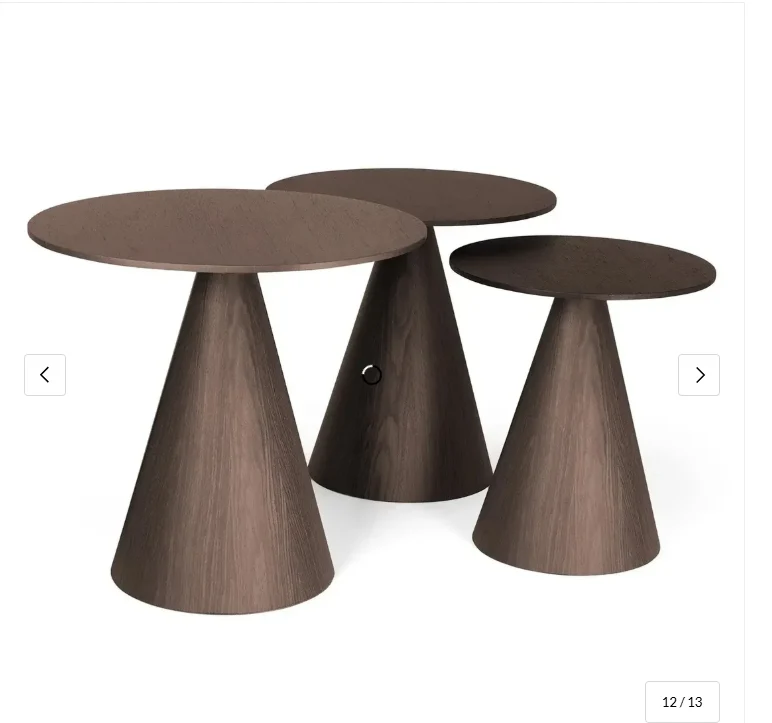 Set de 3 Mesa Lateral Siena Nogal Stock