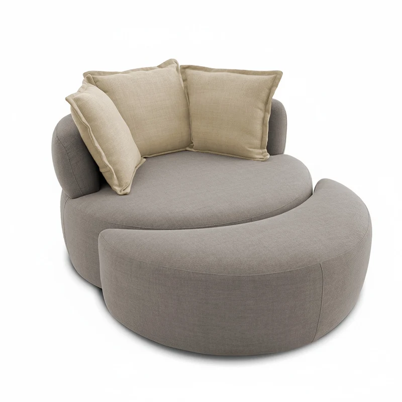 Poltrona Charlotte con base giratoria Terraza