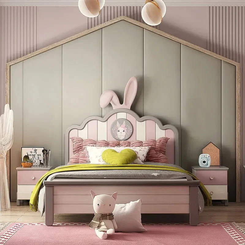 Sleepy Rabbit Wooden Kids Bed