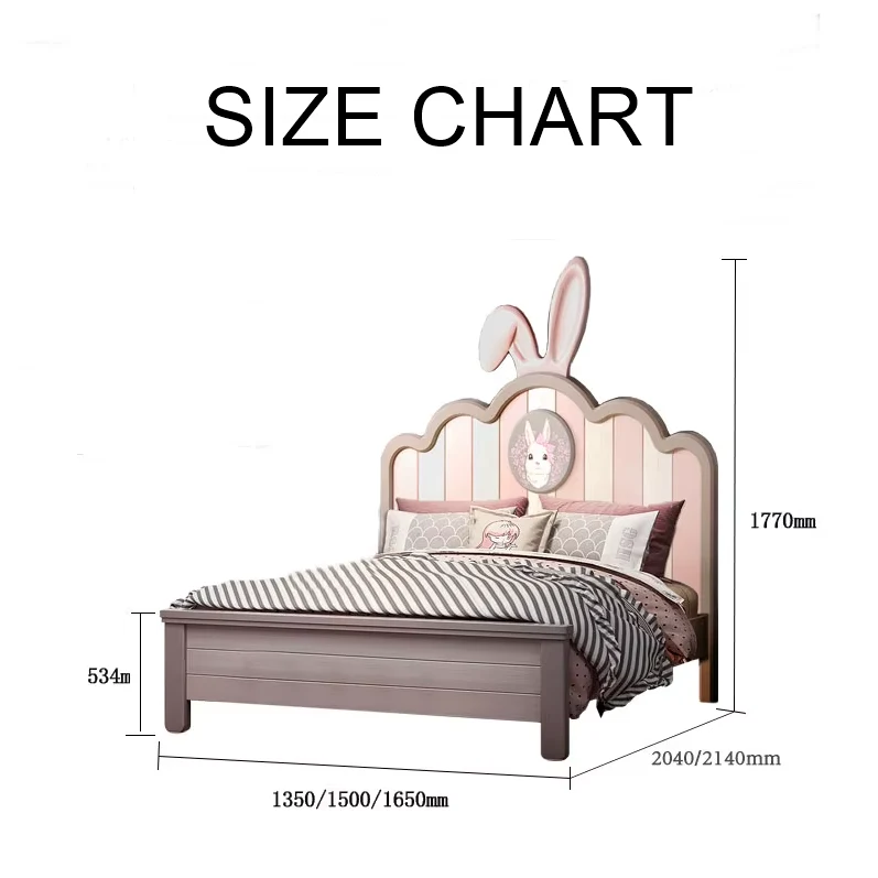 Sleepy Rabbit Wooden Kids Bed