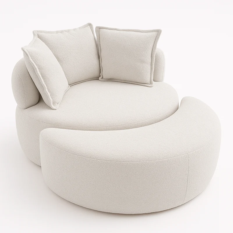 Poltrona con base giratoria Charlotte