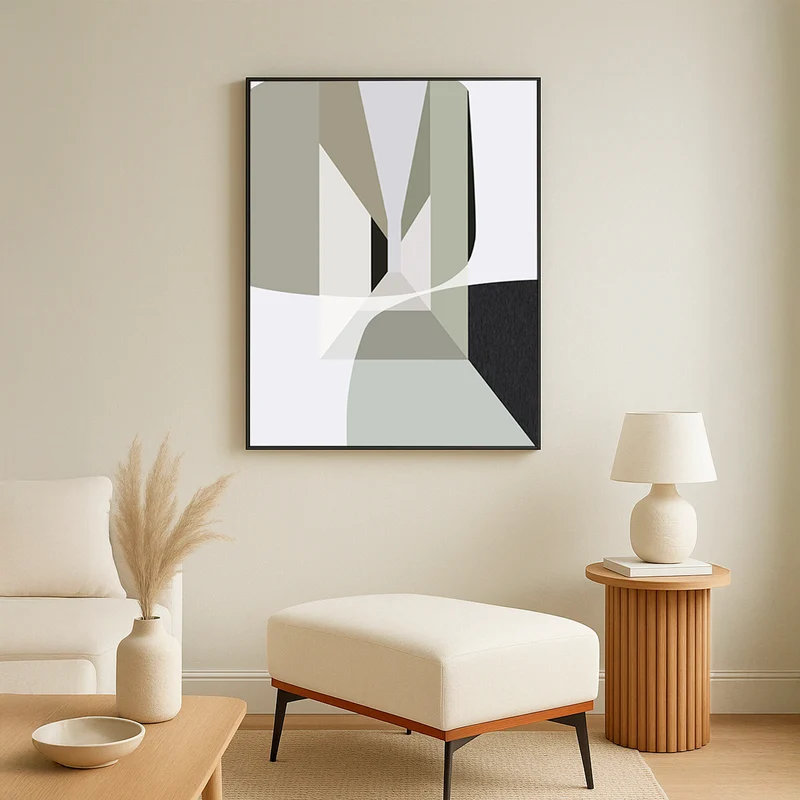 Cuadro Decorativo Mosaico Gris
