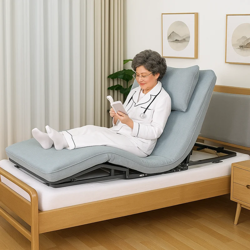 Easy Lift Electric Adjustable Backrest Patient Lifting Bed Pad