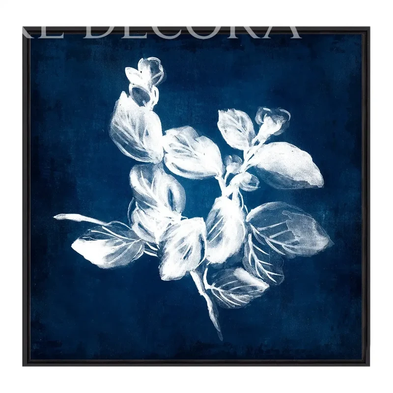 Cuadro Botánico Azul