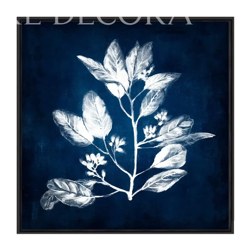 Cuadro Botánico Azul