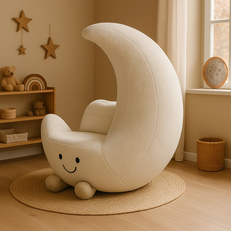 Crescent Cute Moon Plush Lounge Chair