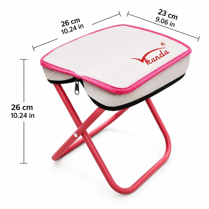 Space-Saving Lightweight Stainless Steel Foldable Stool