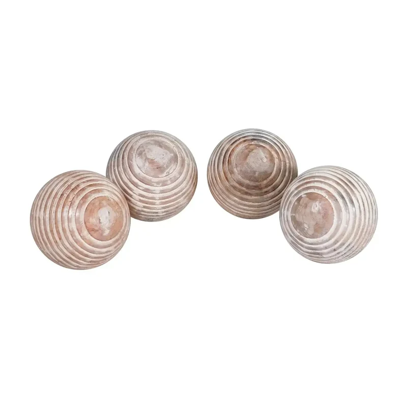 Bolas de Madera Lisa - Set de 4
