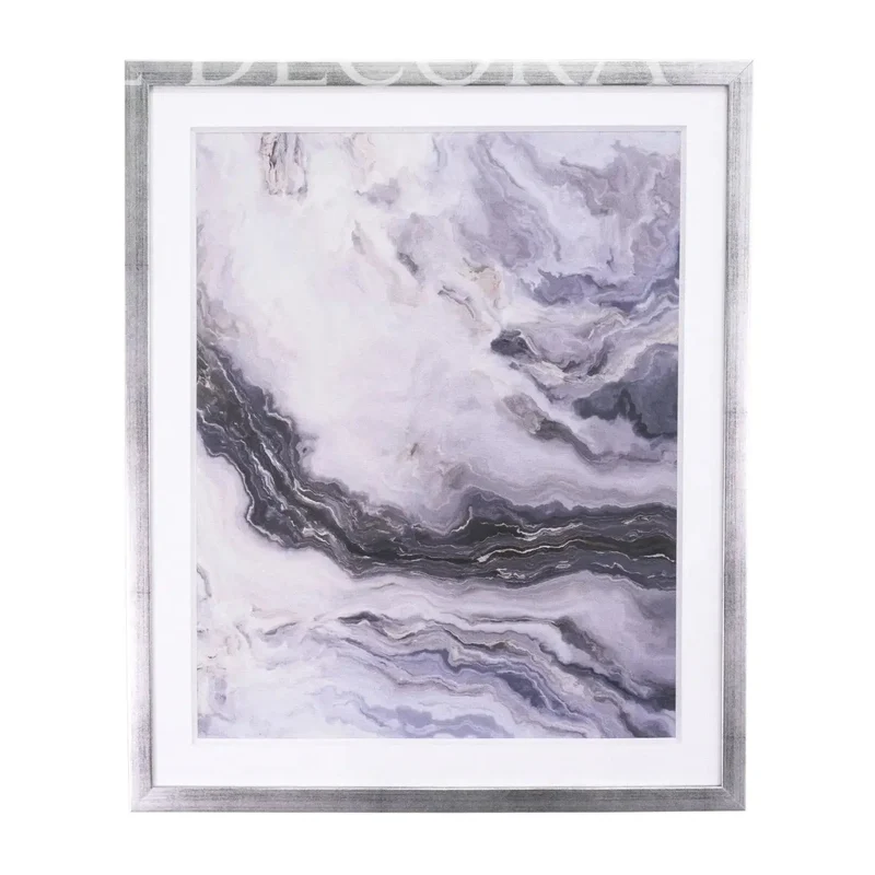 Cuadros Geodas Gris y Doré