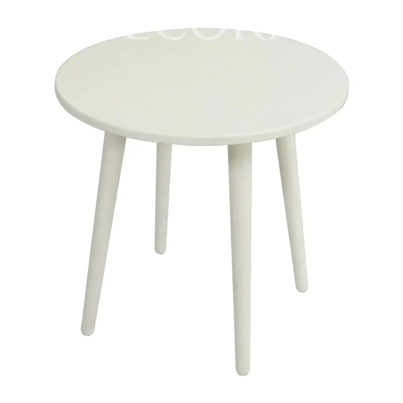 Mesa Lateral Redonda Crema