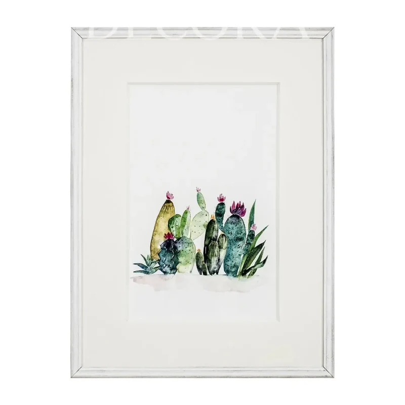 Cuadro Decorativo Nórdico Cactus Florecido