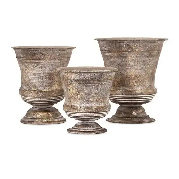 Copas de Metal Envejecido - Set de 3