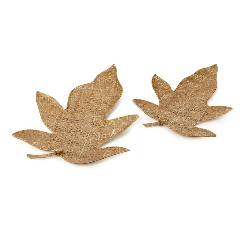Hojas doradas decorativas "Orla" - Set de 2