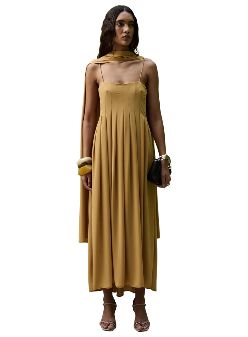Vestido Maxime Mustard