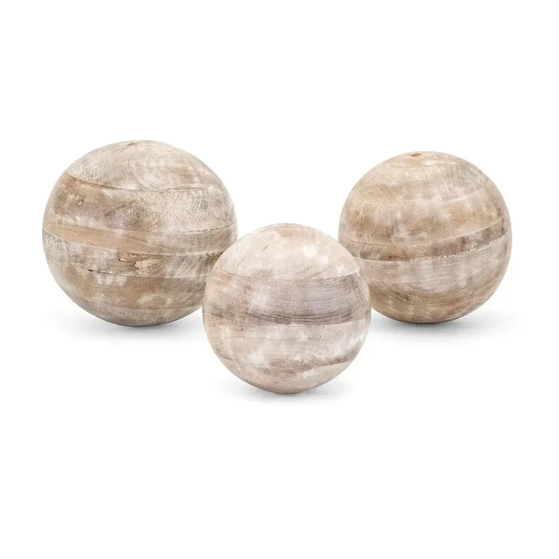 Esferas Decorativas de Madera - C/U