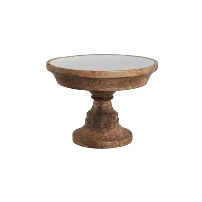 Fuente de madera con Pie Esmaltada