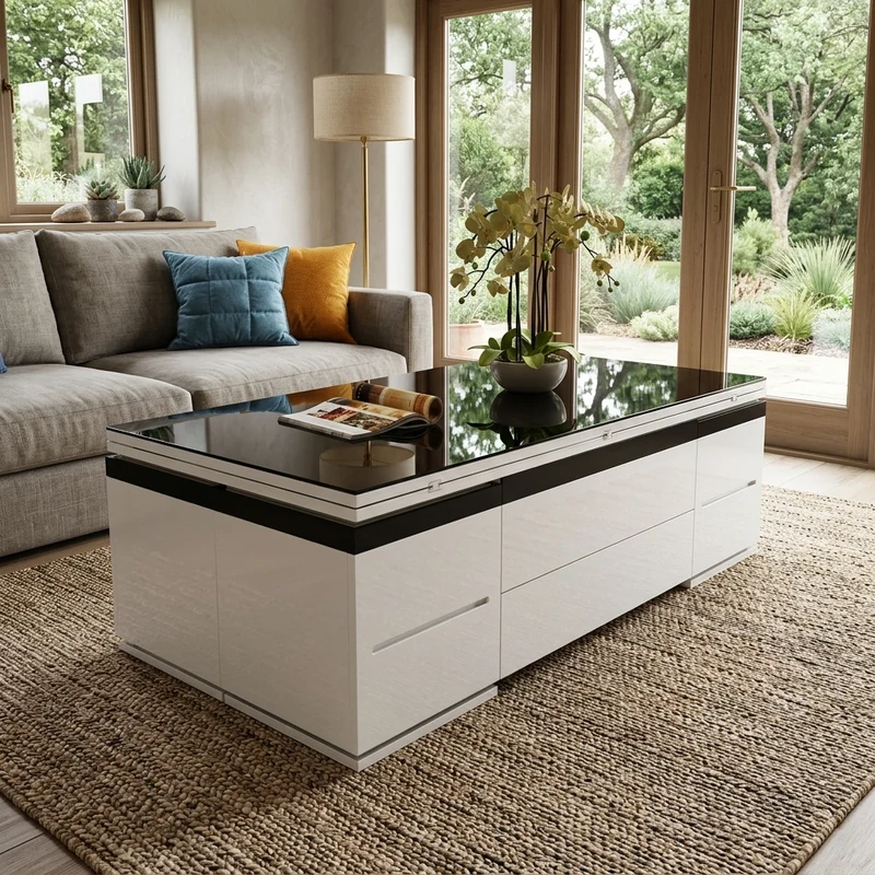 Easy Convertible Modular Dynamic Coffee Table