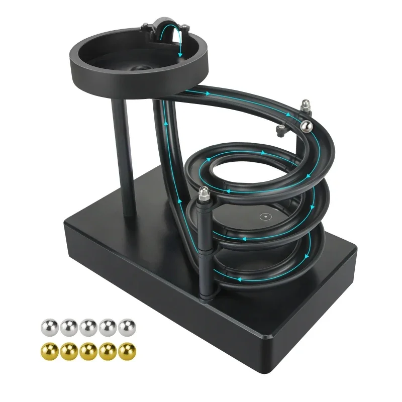 Wooden Perpetual Spiral Motion Kinetic Ball Roller Science Toy