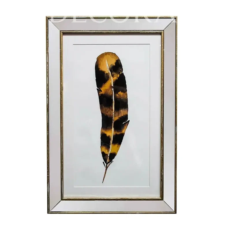 Cuadro Pluma marco espejo