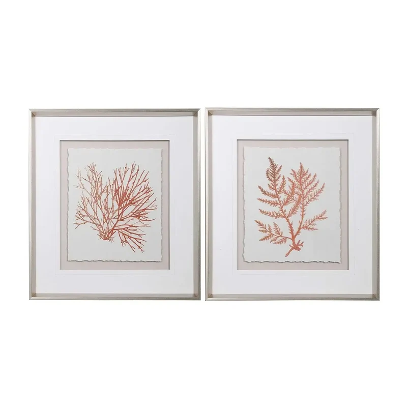 Cuadro Coral Red - Set de 2