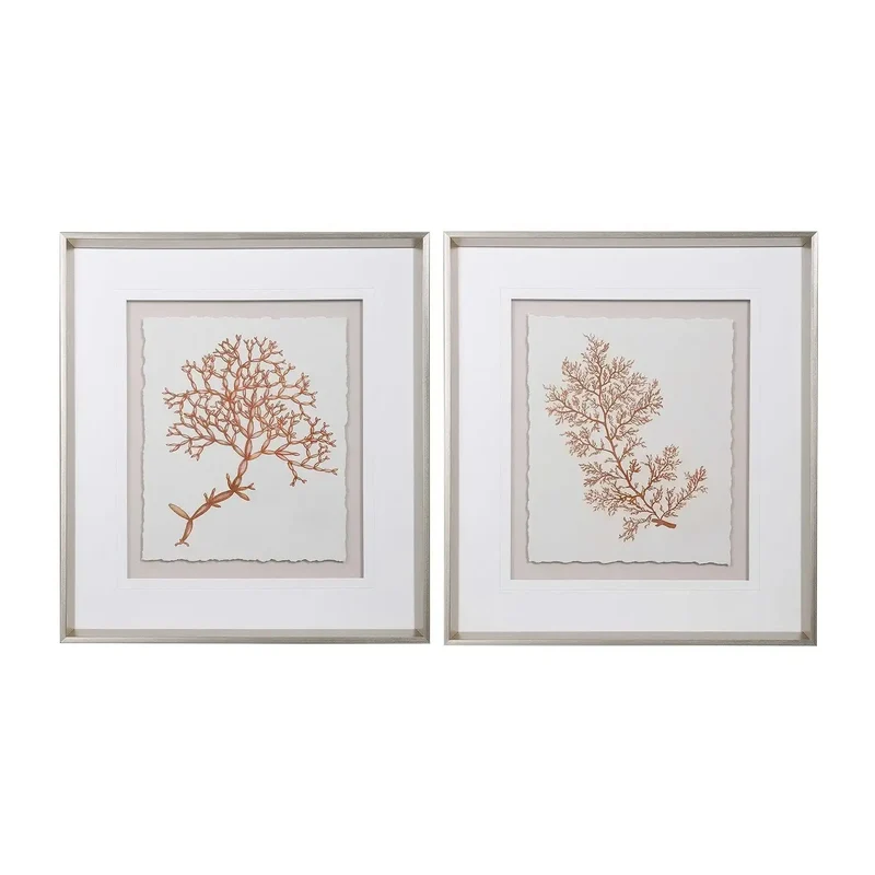Cuadro Coral Red - Set de 2