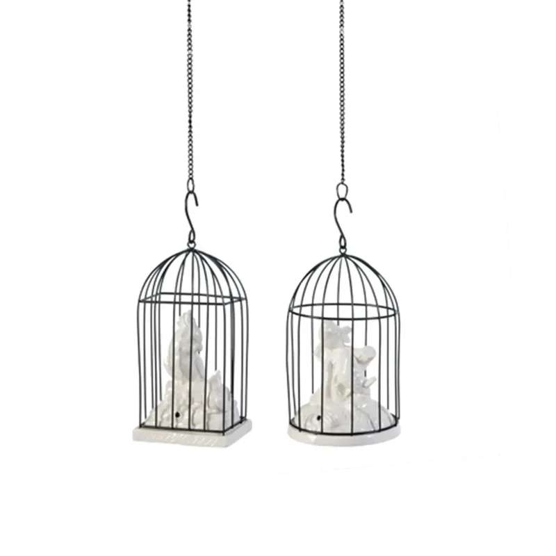 Set de 2 Jaulas con Pájaros