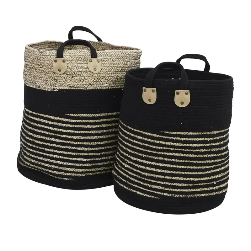 Canastos Negro y Beige - Set de 2
