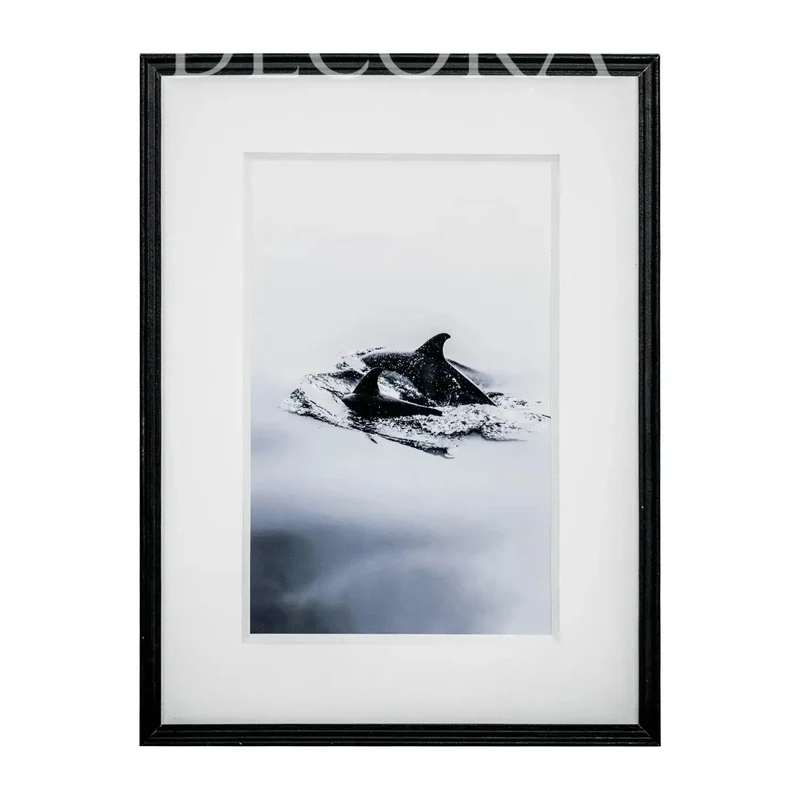 Cuadro Nórdico Delfines de Mar Oscuro
