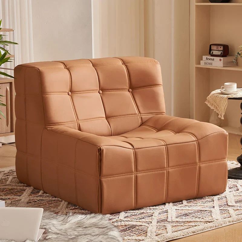 Modern Minimalist Cube-Style Convertible Modular European Lounge Chair