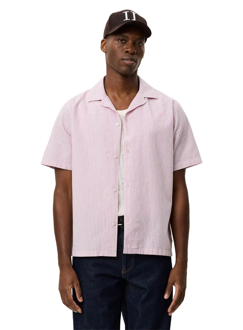 Camisa Lukas Stripe Cotton Linen Ss
