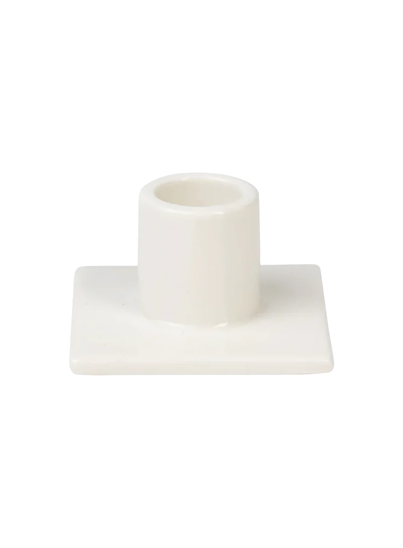 Portavelas Cónico De Porcelana
