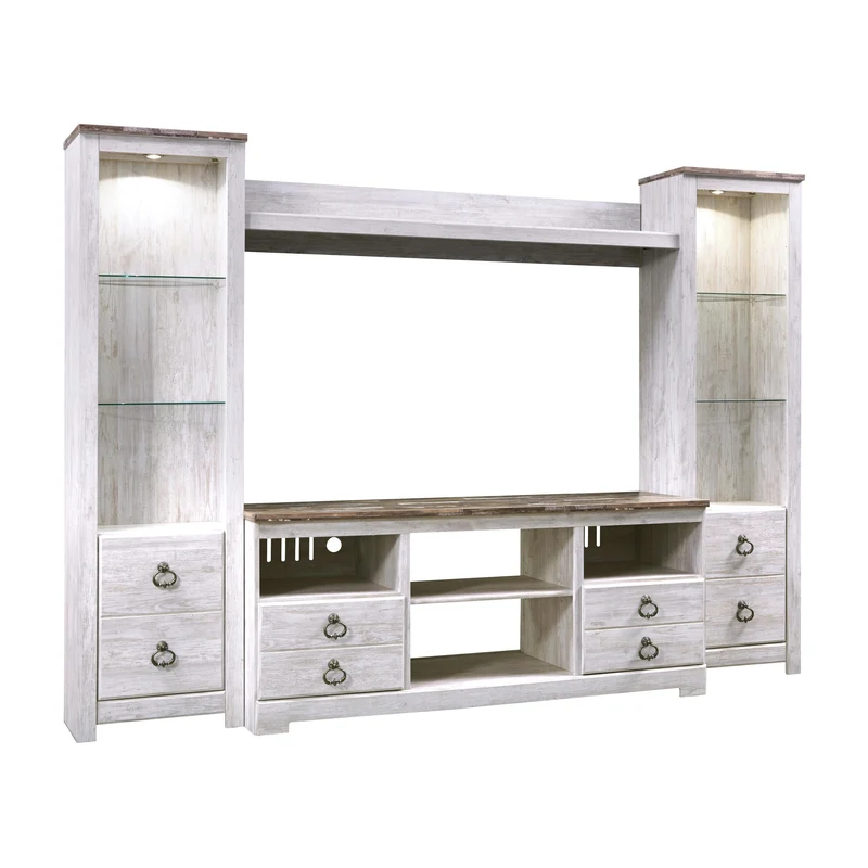 Signature Design by Ashley Willowton W267W3 4 pc Entertainment Center