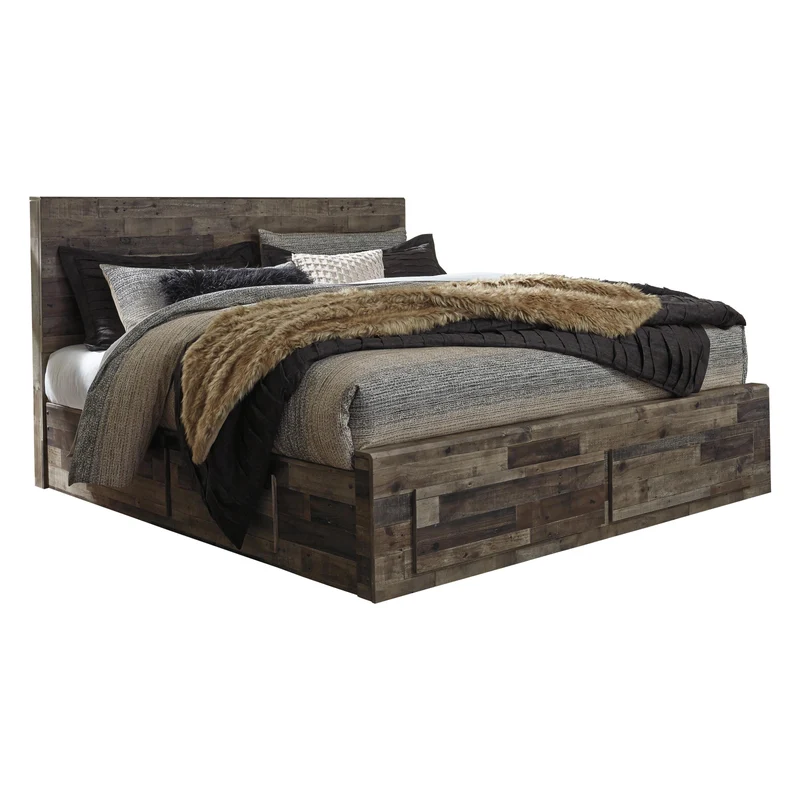Benchcraft Derekson B200B18 Queen Panel Bed with 4 Storage Drawers