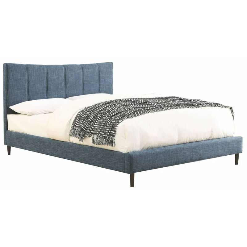 Furniture of America Ennis King Upholstered Panel Bed CM7678BL-EK-BED