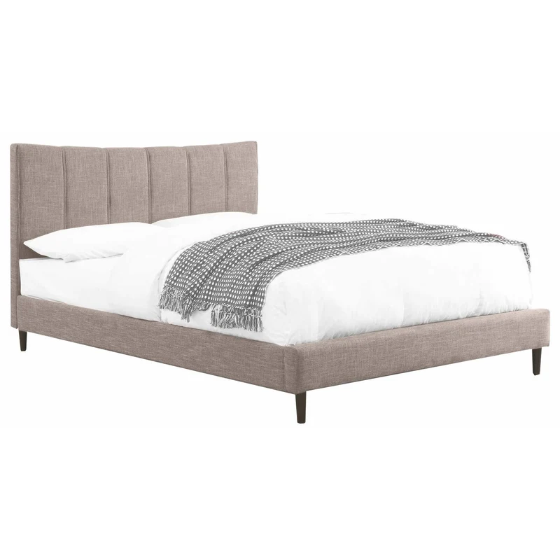 Furniture of America Ennis King Upholstered Panel Bed CM7678BG-EK-BED