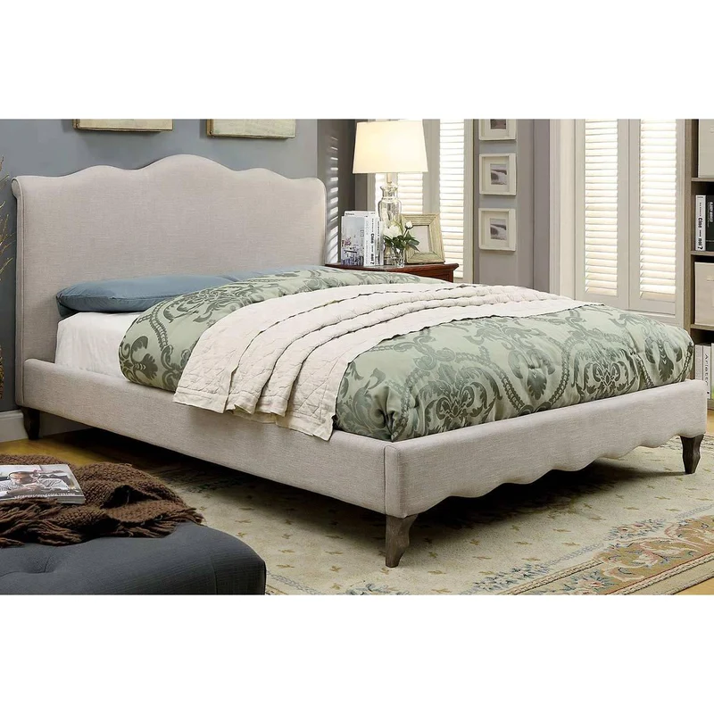 Furniture of America Rolanda Full Upholstered Panel Bed CM7722F-BED