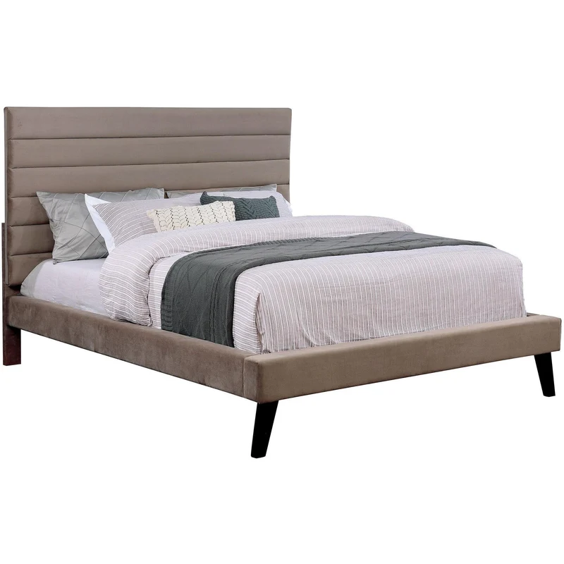 Furniture of America Janis Queen Upholstered Panel Bed CM7676Q-BED